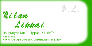 milan lippai business card